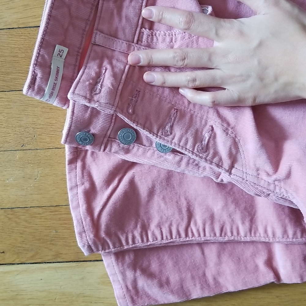 Levi's Pink Corduroy pants cords jeans - Picture 2 of 6